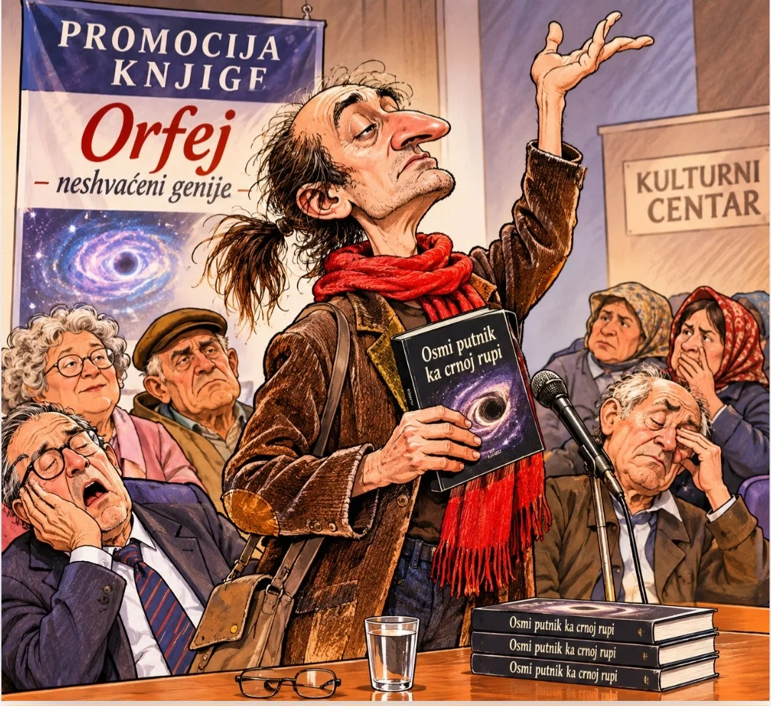 karikatura pjesnika iz priče